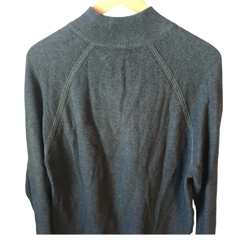 NEW Tailor Vintage Birdseye Reversible Cotton Pullover Men's Sweater Large